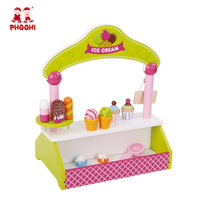 Niños alimentos pretend play set niños simulación de madera del helado del juego juguete tienda para 3 + - Product Image 1