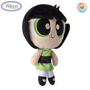 B017 Cuddle Big Eyes Wholesale ODM OEM Embroidered Doll Stuffed Custom Smart Soft Toy Big Head Cartoon Plush Rag Girl Smart Doll - Product Image 3