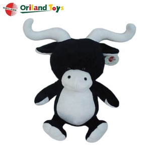 Juguete de Peluche Personalizado al por Mayor, Certificado por ICTI, Toro Negro de Peluche Suave - Product Image 2