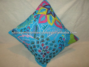 Taies d'oreiller et housses de coussin en coton floral bohème pour la maison et l'hôtel, techniques de tissage brodées imprimées numériquement - Product Image 2