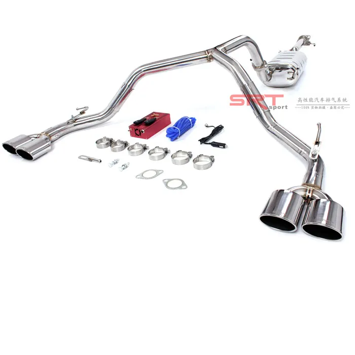 Uitlaatpijp Voor Toyota Land Cruiser Titanium Uitlaat Catback Met Quad Dubbele Tip