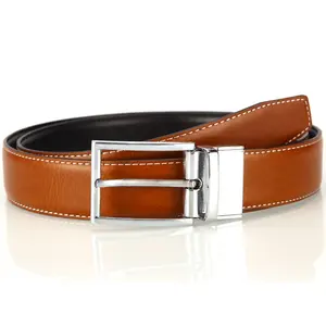 Ceinture en cuir pour homme en gros Ceinture à boucle ardillon rotative Ceinture large pour homme décontracté en cuir de vachette double face sauvage