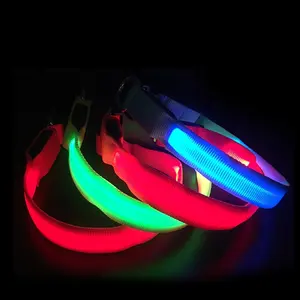 Wholesale Dog Collar Parts, Nylon Pet Training Collar, Glow In Dark Dog Design Germany Dog Collar