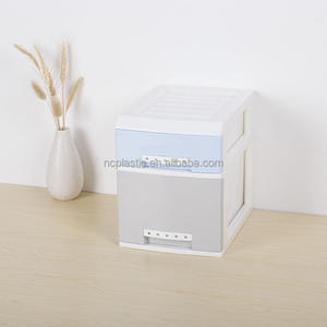 <strong>2</strong> Levels <strong>Drawer</strong> Desk <strong>Plastic</strong> <strong>Storage</strong> Unit A4 <strong>Tower</strong> Unit Document Organize - Product Image 5