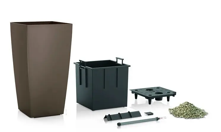 Leizisure Nieuwe Self Watering Plastic Marmer Stijl Tuin Bloempotten Decoratieve Plant Pot Macetas Voor Thuis Hotel