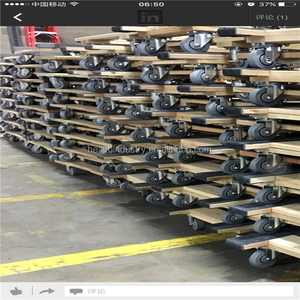 Chariot de rangement pour meubles mobiles, 4 roues, <span class=keywords><strong>style</strong></span> <span class=keywords><strong>Chicago</strong></span>, <span class=keywords><strong>dolly</strong></span> avec capuchons en caoutchouc robustes et roulettes pivotants en TPR, nouveau - Product Image 4