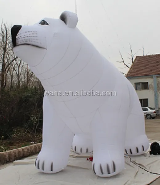 5M Promosi Iklan Kartun Tiup/Model/Hewan Beruang Kutub Tiup/Putih
