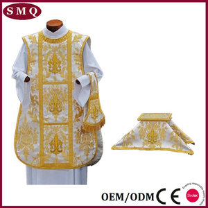 Casulla de estilo Fiddleback católico romano vintage - Product Image 5