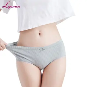 Lynmiss-bragas de tela de algodón para mujer, ropa interior Sexy de encaje de alta calidad, último diseño