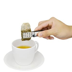 HOT SALE Stainless Steel <strong>Tea</strong> <strong>Bag</strong> Clip Teabag <strong>Squeezer</strong> Holder Heat Resistant Mini Food Tong Kitchen Accessories - Product Image 1