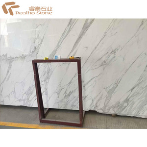 첫 급 비안 Statuario 미켈란젤로 대리석 큰 석판 대 한 욕실 벽 - Product Image 2