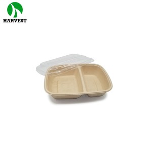 <span class=keywords><strong>Jetable</strong></span> Bento Alimentaire 2 Compartiment Papier <span class=keywords><strong>Rectangle</strong></span> Plateau - Product Image 4