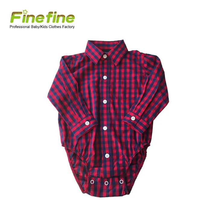 Barboteuse chemise en coton pour bébés, tenue à boutons, nouvelle collection