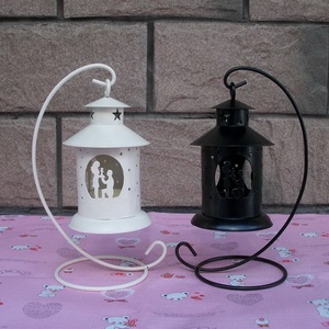 Farol de Metal para Velas de Novios, Portavelas de Cristal para <span class=keywords><strong>Bodas</strong></span> - Product Image 1