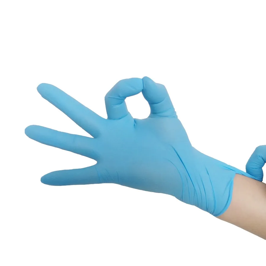 Comfortable Nonporous Disposable Nitrile Exam Dentist Daily Work Gloves