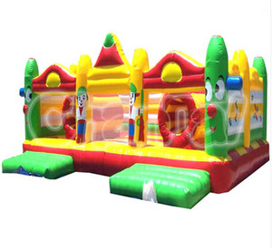 thương mại cấp đầy màu sắc <span class=keywords><strong>inflatable</strong></span> xiếc hề bouncer đôi - Product Image 1