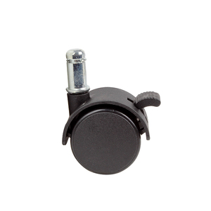 Rollerball Möbel schwarz Kunststoff Doppel rad Rollen <span class=keywords><strong>50mm</strong></span> Möbel Rad Nachlauf buchse Griff Ring Vorbau - Product Image 2