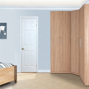 Muebles de Dormitorio Modernos de Madera, <span class=keywords><strong>Armario</strong></span> de Esquina con Espejo <span class=keywords><strong>Blanco</strong></span> o <span class=keywords><strong>Roble</strong></span> - Product Image 4