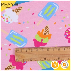 Haute qualité crème glacée numérique imprimé <span class=keywords><strong>coton</strong></span> <span class=keywords><strong>lycra</strong></span> tissu, tricot 100% <span class=keywords><strong>coton</strong></span> imprimé tissu pour enfants - Product Image 1