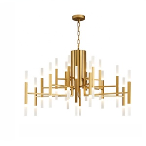 Đèn chùm hiện đại mạ vàng, đèn treo dây, đèn LED treo cho biệt thự, phòng khách, đèn treo trang trí - Product Image 5