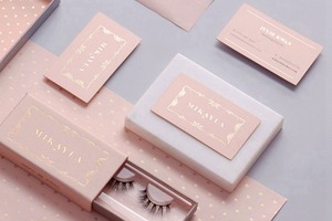 Di lusso di Colore Rosa Caldo di Vendita 400 Grammo Personalizzato Stagnola di Oro Logo Carta Patinata Spessore Biglietti da visita - Product Image 4