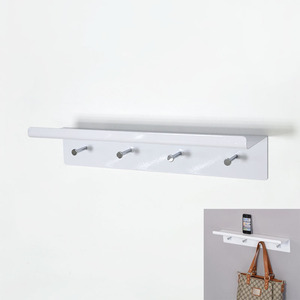 Simple Red Wall Mounted Lightning Shape 4 Wall <b>Hook</b> Hanger - Product Image 2