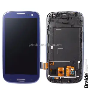 Preço de fábrica LCD Screen Display Toque Digitador Assembléia para Samsung Galaxy S3 i9300