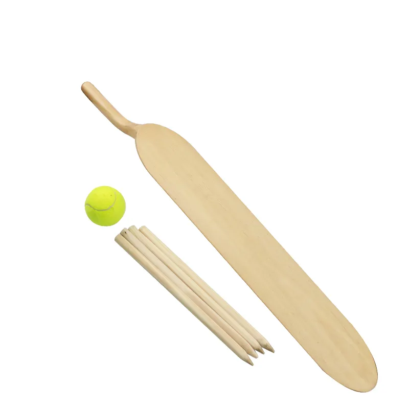 Wooden Cricket Bat with Tennis Cricket Ball for 8-12 age