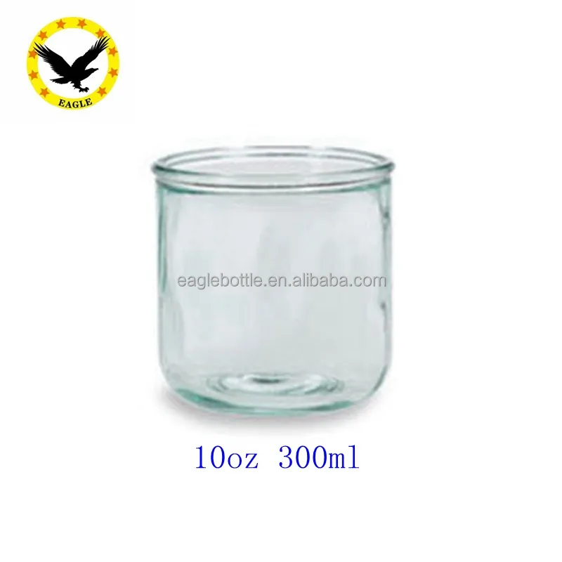 10 온스 (300 ml) 스페인어 재활용 유리 촛불 항아리