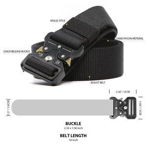 Cinturón táctico de alta resistencia de 1,7 pulgadas, correa de nailon de liberación rápida con hebilla de Metal - Product Image 3