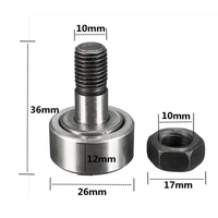 Roulement à aiguilles à came KR26, type goujon, boulon de guidage 10 mm