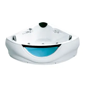 K-8921Free Standing Japanese Bath Solid Surface Hot Tubs Outdoor Used Glass Bathtub Price