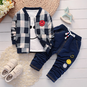 Autunno della molla Del Bambino Dei Ragazzi 3 pz Abbigliamento Set Camicia di Cotone Dei <span class=keywords><strong>Jeans</strong></span> del Cappotto Abiti - Product Image 6