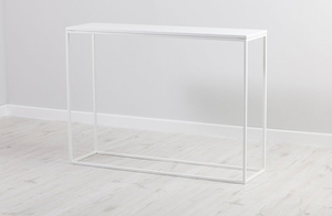 Living Room Industrial <strong>White</strong> Metal Frame Modern Cocktail <strong>Table</strong> Console <strong>Table</strong> <strong>TV</strong> Stand - Product Image 4