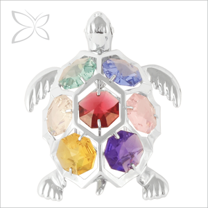 Chiffres de tortue en métal chromé, vente en gros, ornée de cristaux brillants, vente en gros - Product Image 1