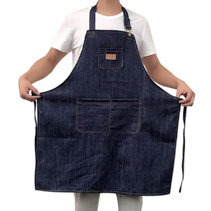 Heavy Duty Denim Jean Grembiule Da Lavoro Salone di Barbiere Parrucchieri Grembiule con Tasche Regolabile per Gli Uomini e Le Donne - Product Image 4