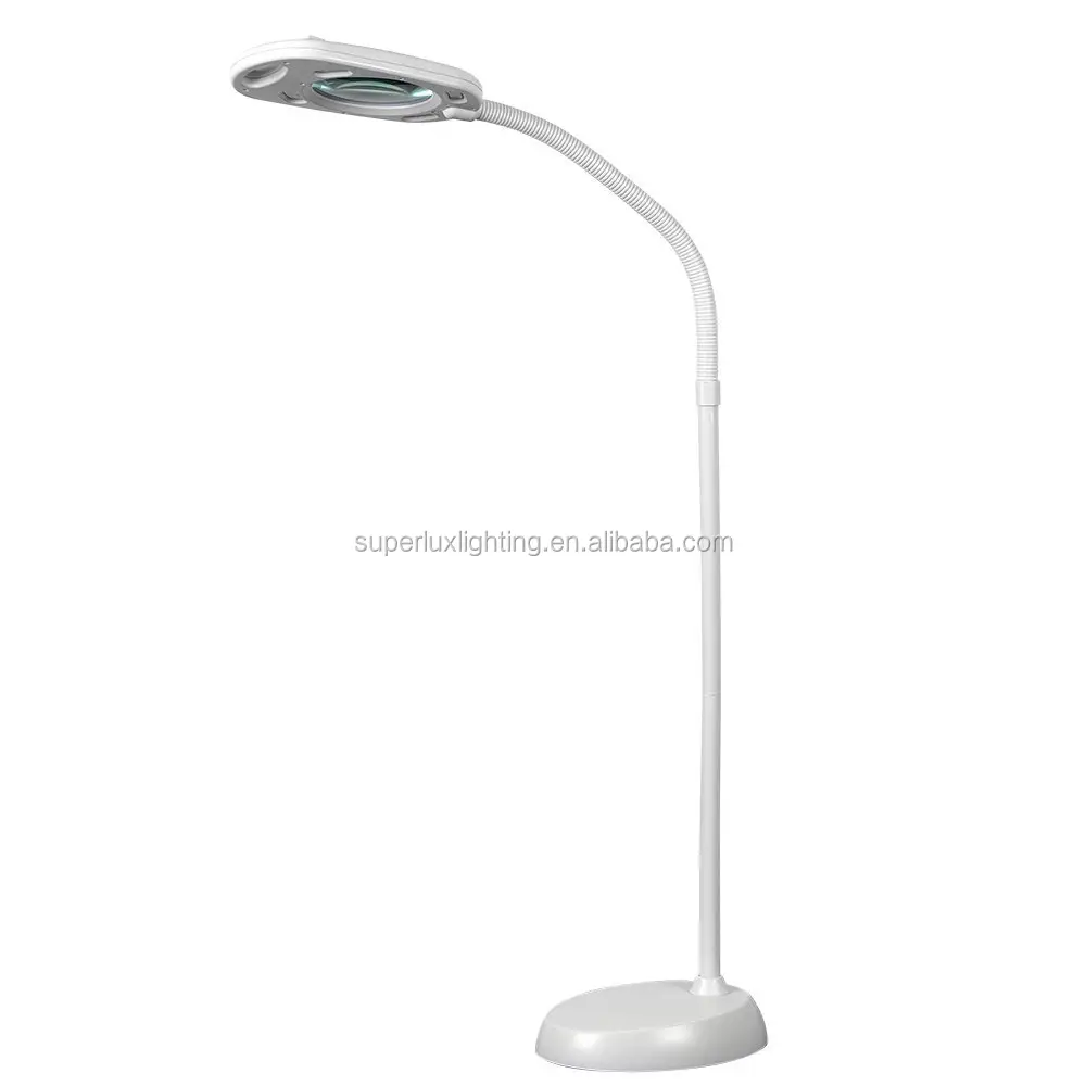 ODM certificated modern adjustable magnifying led floor standing reading lamp