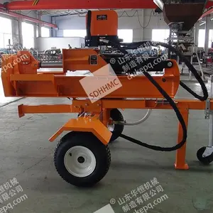 13HP Diesel Engine Hydraulic Firewood Processor 50Ton Log Splitter With Log Tray