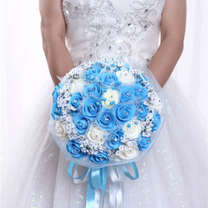 handmade PE material bridal bouquet wedding flowers