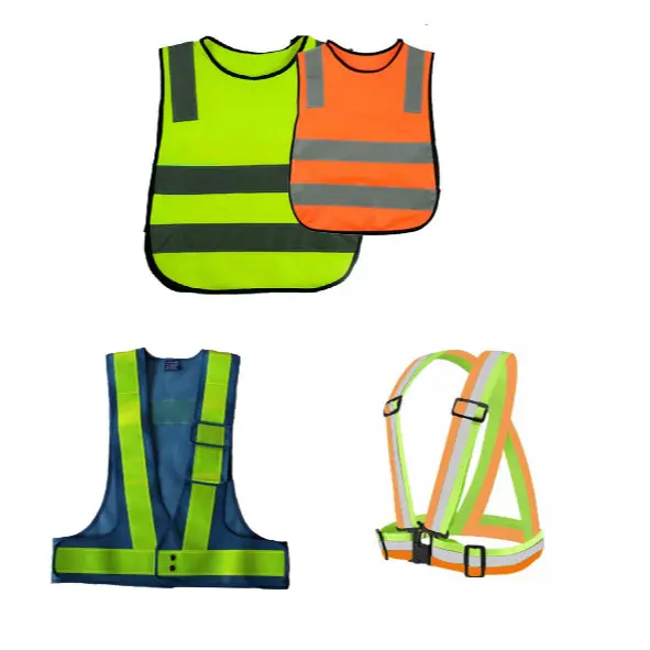 Alta visibilità light up running workwear strisce di sicurezza riflettenti chaleco poliestere riflettore per bici abbigliamento gilet cintura per camminare