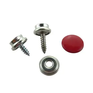 wholesale 15mm Metal material 3 parts Screw Nail Snap button for boat tent