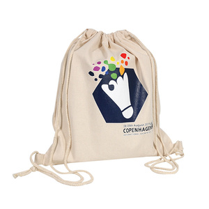 Bolsa de Lona de Algodón Reciclado con Cordón y Logotipo Impreso para Polvo - Product Image 6