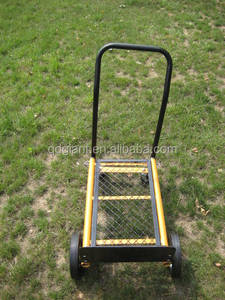 Chariot pliable HT1500 en acier robuste, chariot à main pliable avec capacité de charge de 40kg, 6x1.25 pouces, roue robuste