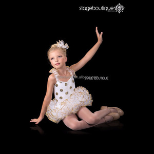 <span class=keywords><strong>Encore</strong></span> blanc or sequin jazz tap mignon filles de <span class=keywords><strong>danse</strong></span> costumes - Product Image 1