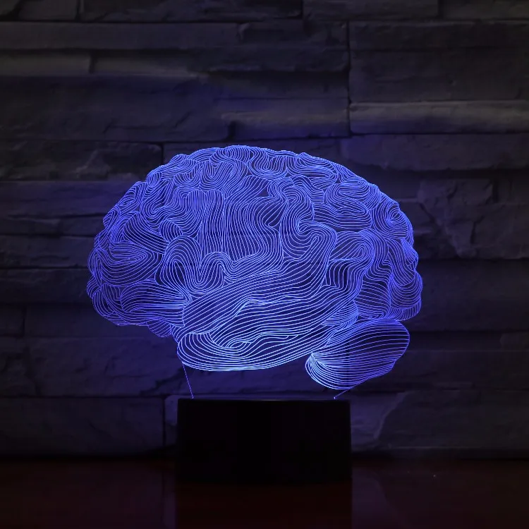Inanılmaz Beyin Çekici led ışık 3D Illusion Lamba RGB Renk Alternatif Sanatçı Duygu