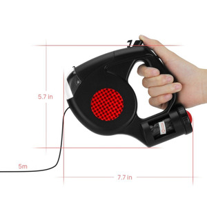 Correa Retráctil para Perro <span class=keywords><strong>3</strong></span> en 1 con Dispensador de Bolsas para Desechos, Linterna LED de 4 Luces, Correa de 5 Metros de Largo para Perros Pequeños y Medianos - Product Image 6