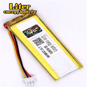 Plug <span class=keywords><strong>2</strong></span>,5-3 P 3,7 V 453070, 1200 mah de fábrica de alta calidad de polímero de litio batería recargable del Li-Ion de la batería lipo - Product Image 2