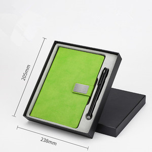 Juego de cuaderno A5 personalizado para estudiantes, Bloc de notas magnético, planificador de bolsillo con hebilla, portalápices, Funda de cuero PU, caja de regalo incluida - Product Image 3