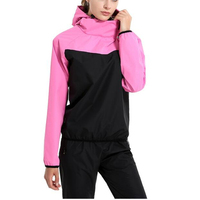फैशन हल्के अभ्यास चल Sweatsuit Windbreaker स्लिम फिट निविड़ अंधकार टहलना कसरत Tracksuits सौना सूट महिलाओं के लिए