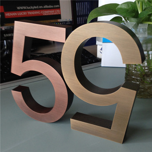 Brushed and Polished Stainless Steel <strong>Brass</strong> Metal <strong>Letters</strong>, <strong>Brass</strong> Metal Numbers - Product Image 4